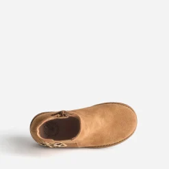 Buggy Boots^Chelsea boots cuir velours irisé étoile CAMEL