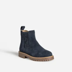 Buggy Boots^Chelsea boots cuir velours MARINE