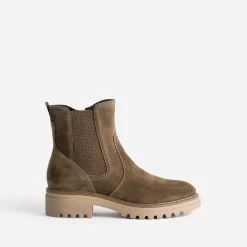 Buggy Boots^Chelsea boots en cuir TAUPE