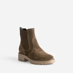 Buggy Boots^Chelsea boots en cuir TAUPE