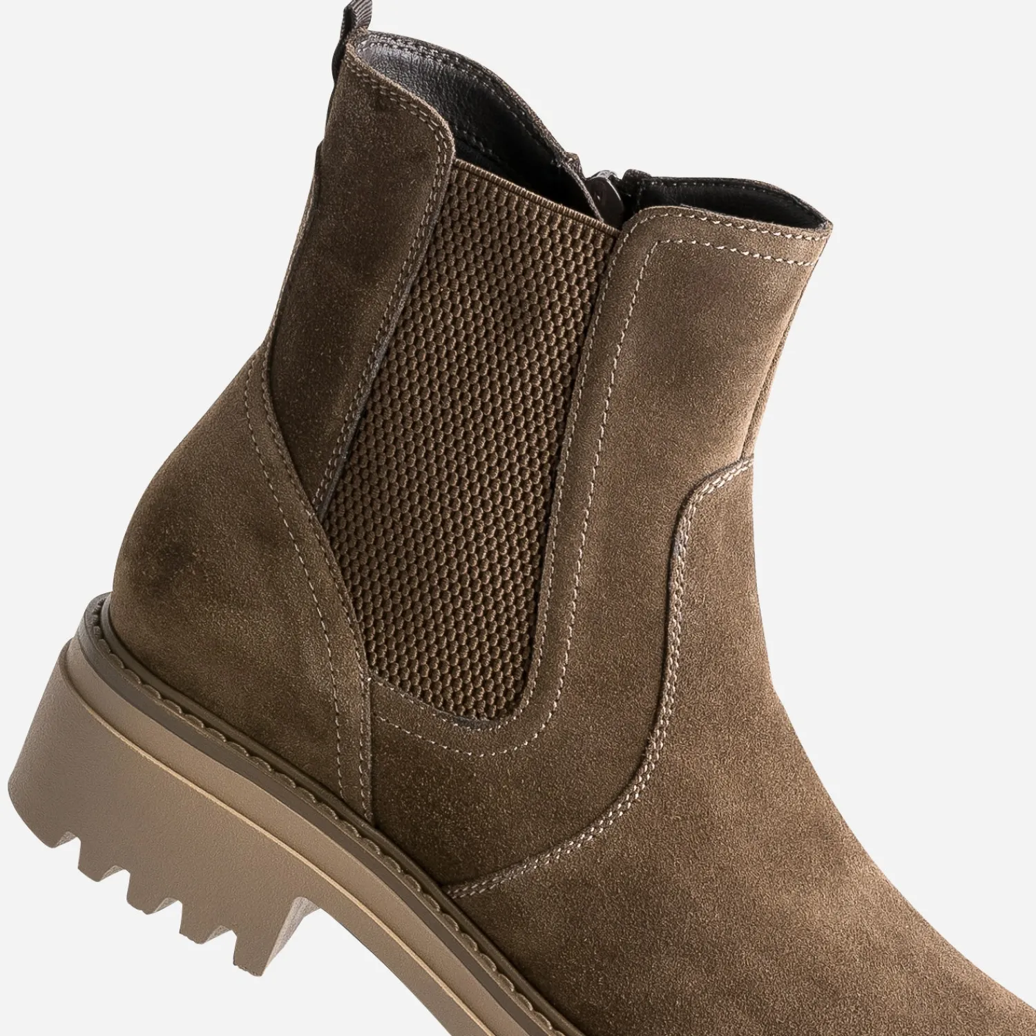 Buggy Boots^Chelsea boots en cuir TAUPE