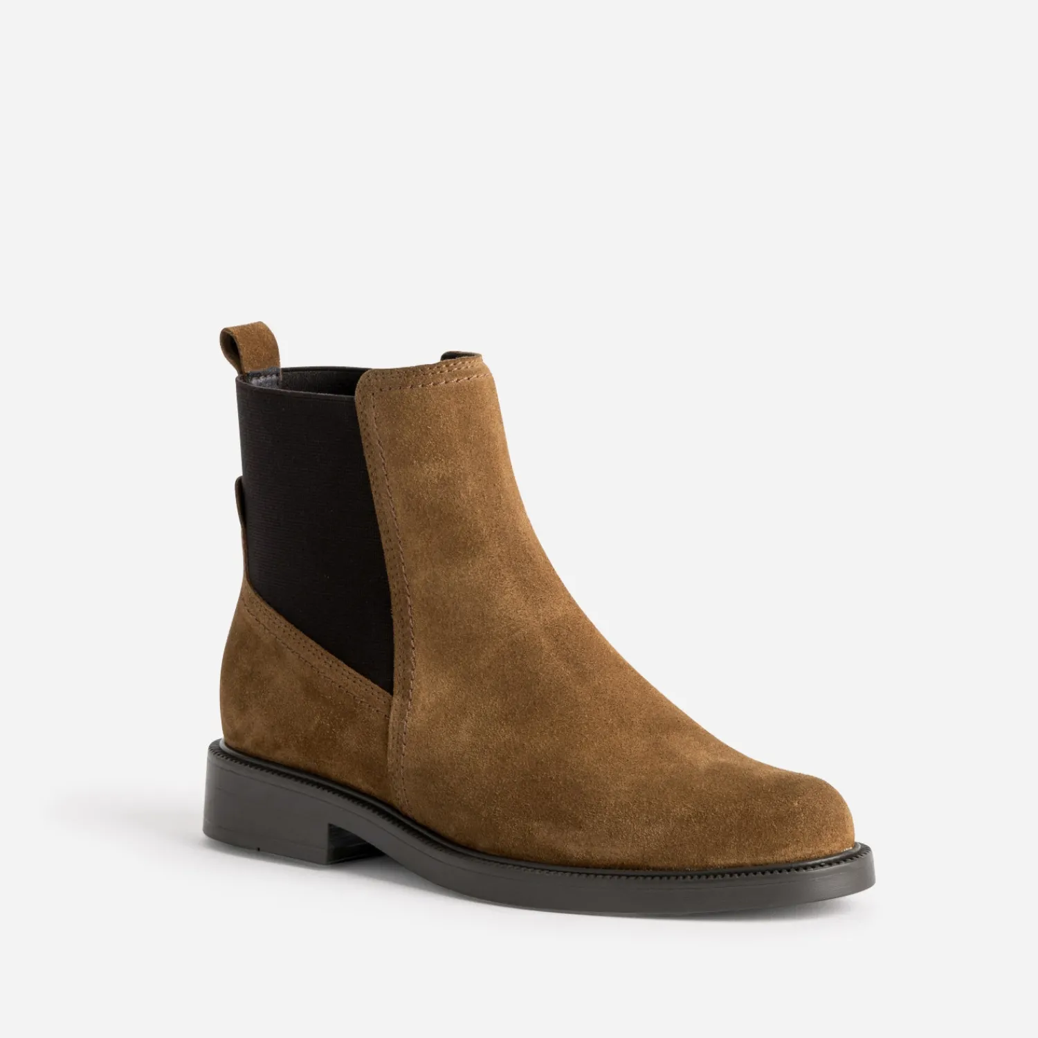 Eram Boots^Chelsea boots cuir velours CAMEL