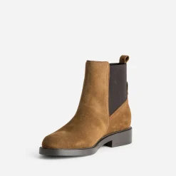 Eram Boots^Chelsea boots cuir velours CAMEL