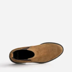 Eram Boots^Chelsea boots cuir velours CAMEL