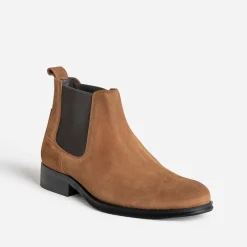 Eram Boots^Chelsea boots cuir velours CAMEL