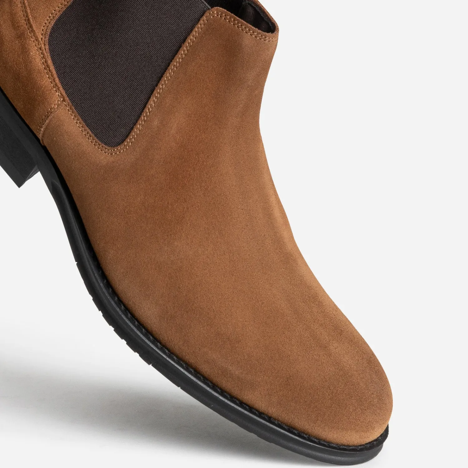 Eram Boots^Chelsea boots cuir velours CAMEL