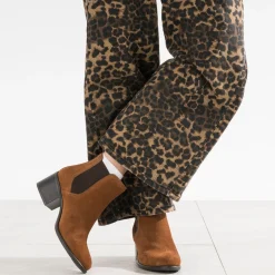 Eram Boots^Chelsea boots en cuir velours CAMEL