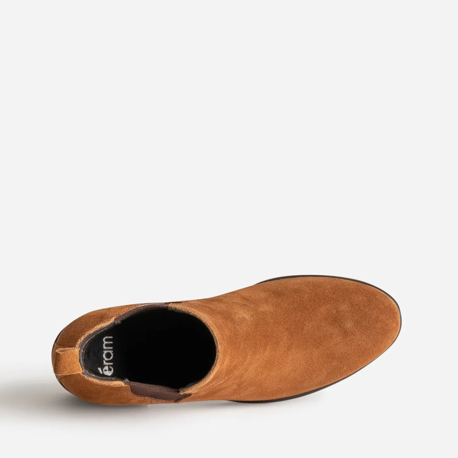 Eram Boots^Chelsea boots en cuir velours CAMEL