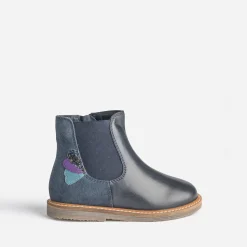 Buggy Boots^Chelsea boots éco-conçu en cuir MARINE