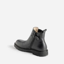 Buggy Boots^Chelsea boots éco-conçu cuir décor cœurs NOIR