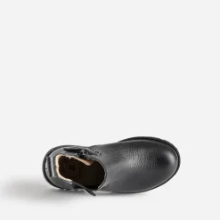 Buggy Boots^Chelsea boots éco-conçu cuir décor cœurs NOIR