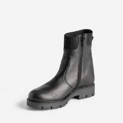 Buggy Boots^Chelsea boots éco-conçu cuir tige élastiquée NOIR