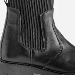Buggy Boots^Chelsea boots éco-conçu cuir tige élastiquée NOIR