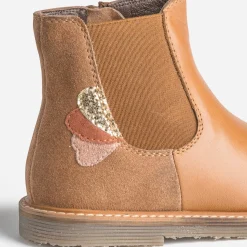 Buggy Boots^Chelsea boots éco-conçu en cuir COGNAC