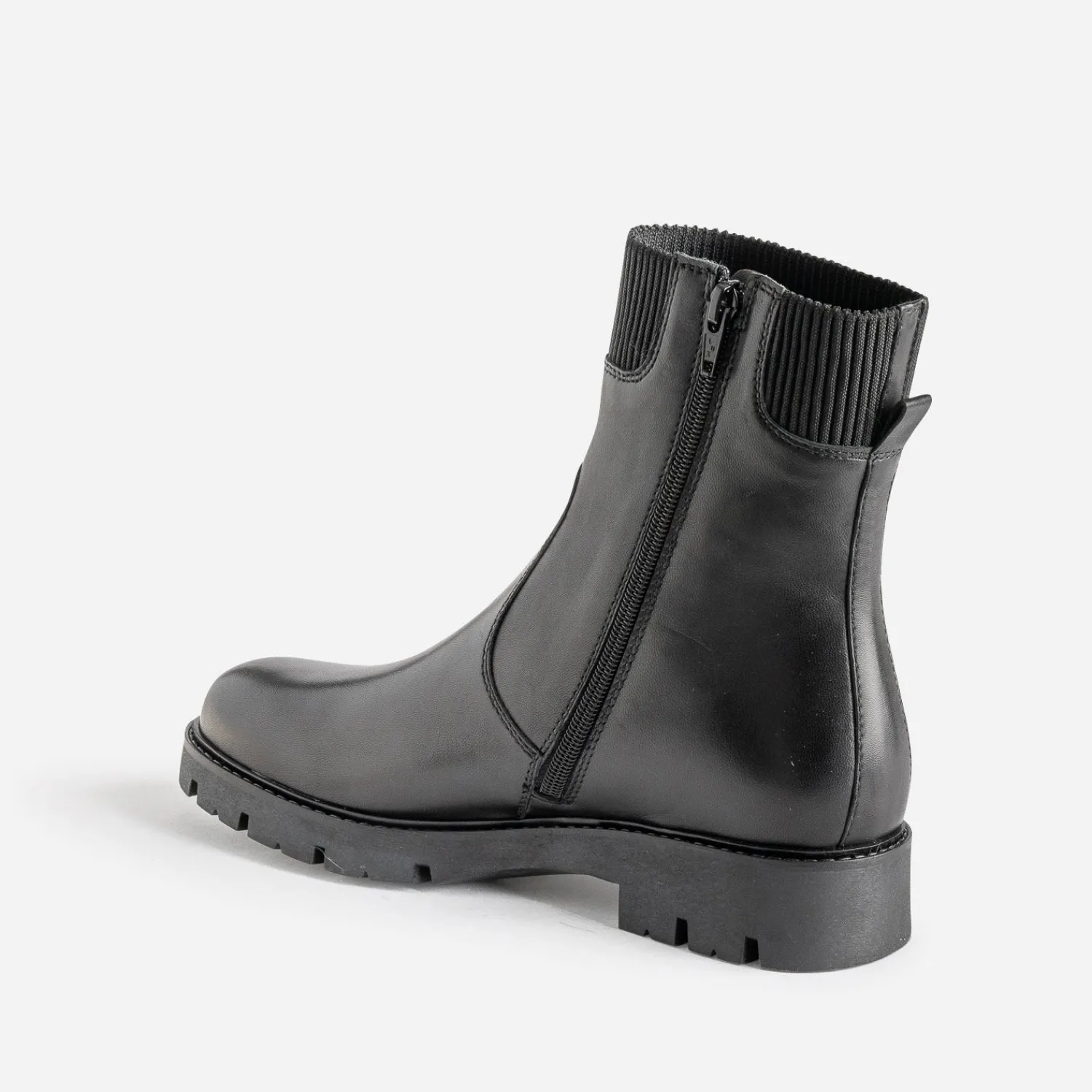 Buggy Boots^Chelsea boots éco-conçu cuir tige élastiquée NOIR