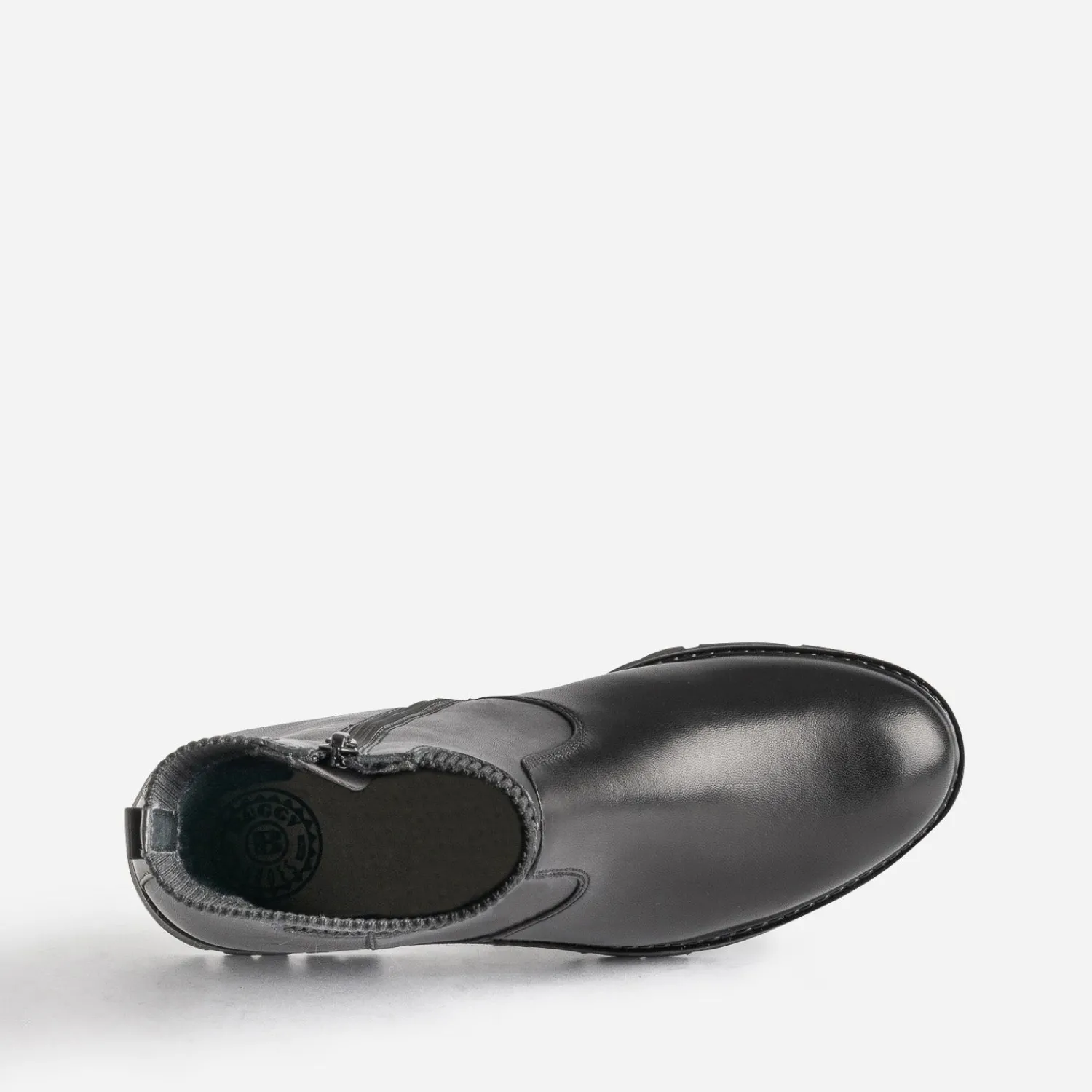 Buggy Boots^Chelsea boots éco-conçu cuir tige élastiquée NOIR