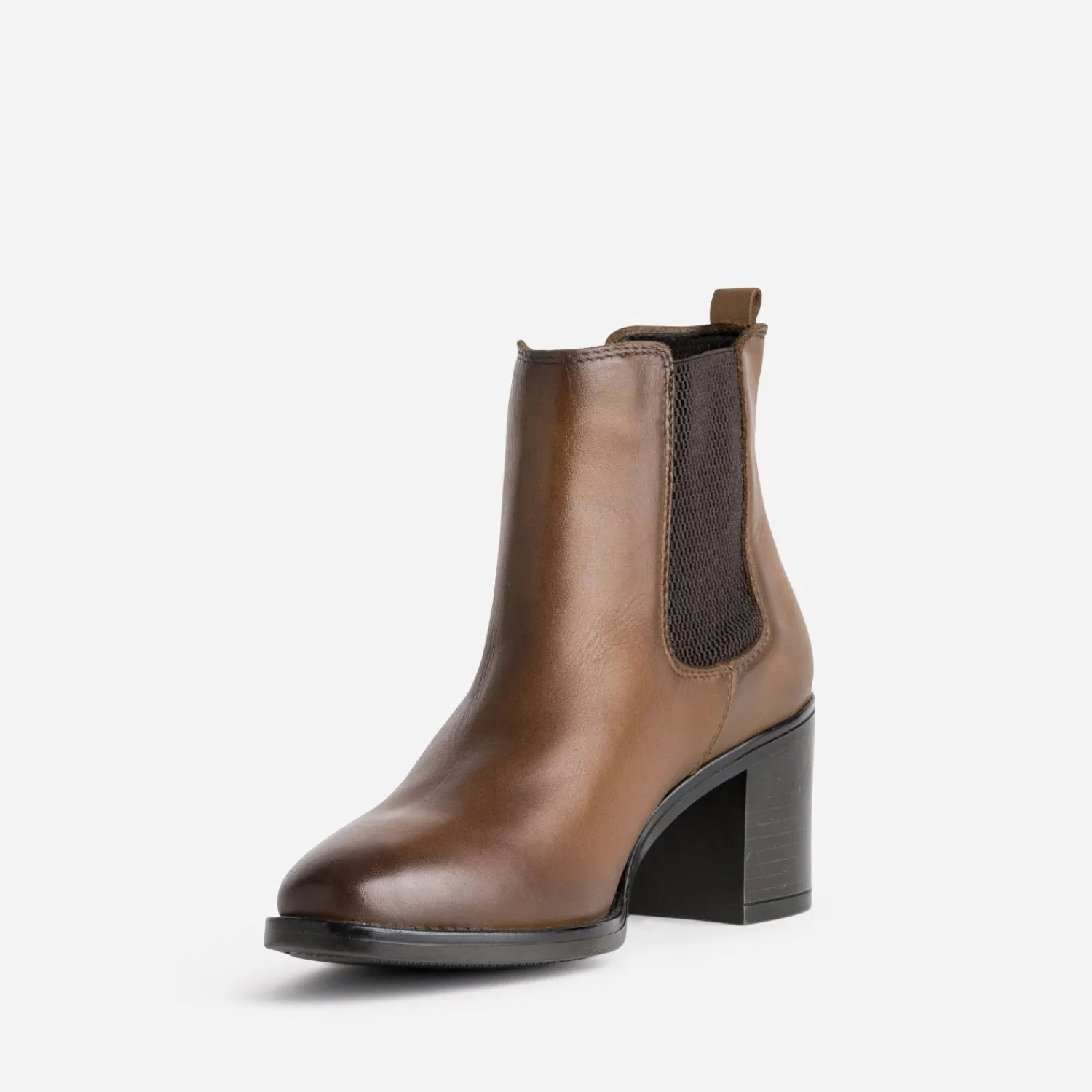 Eram Boots^Chelsea boots en cuir COGNAC
