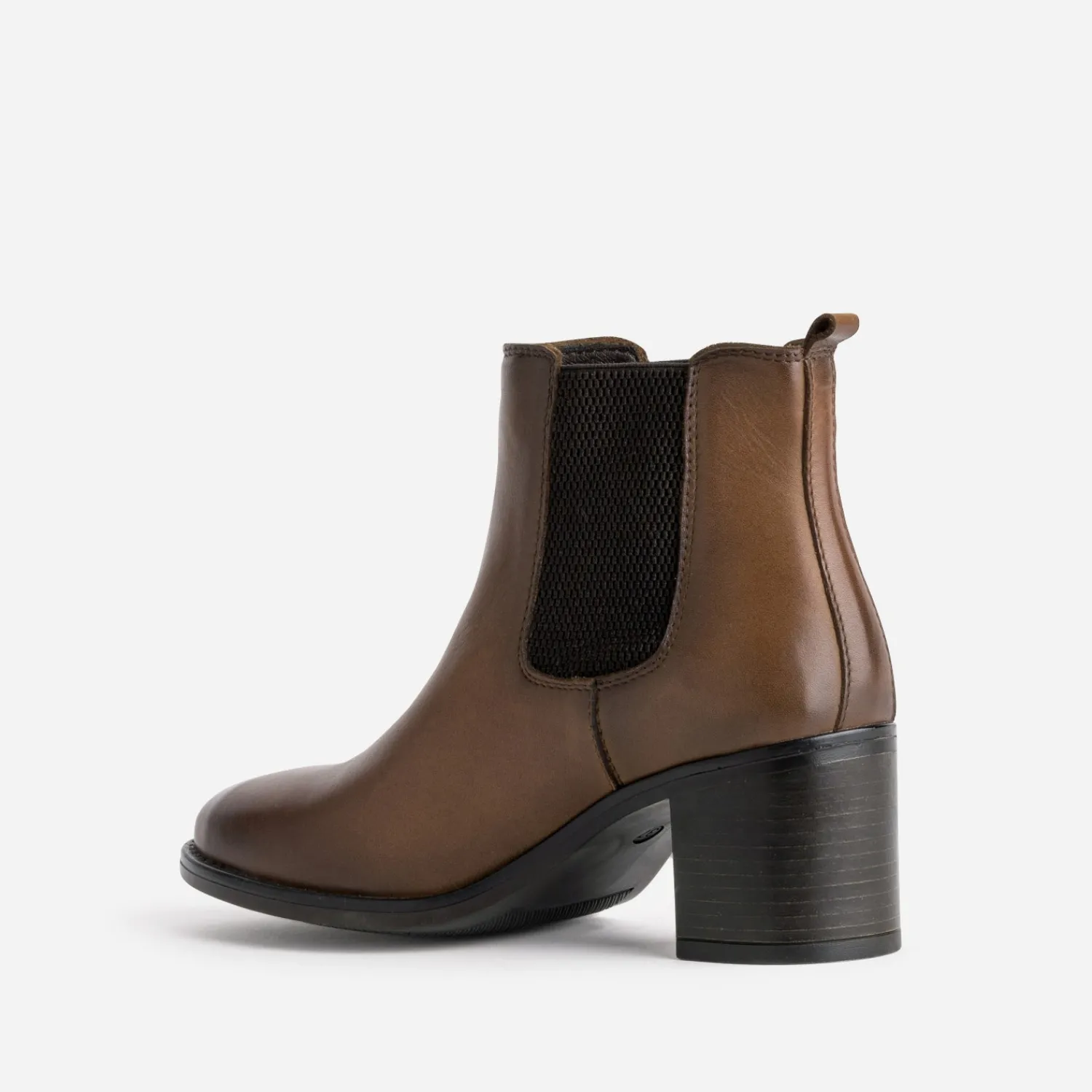 Eram Boots^Chelsea boots en cuir COGNAC