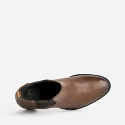 Eram Boots^Chelsea boots en cuir COGNAC