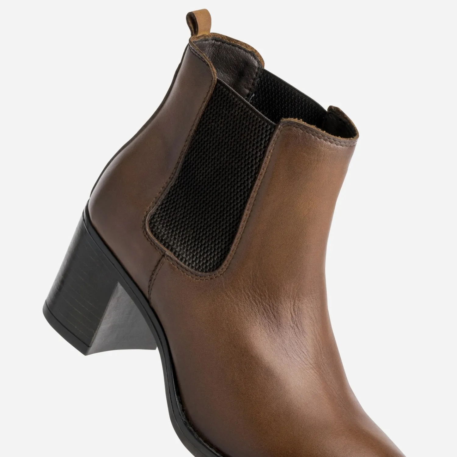 Eram Boots^Chelsea boots en cuir COGNAC