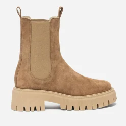 Texto Boots^Chelsea boots cranté cuir velours CAMEL
