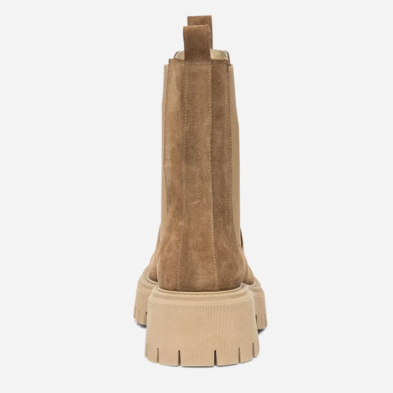 Texto Boots^Chelsea boots cranté cuir velours CAMEL
