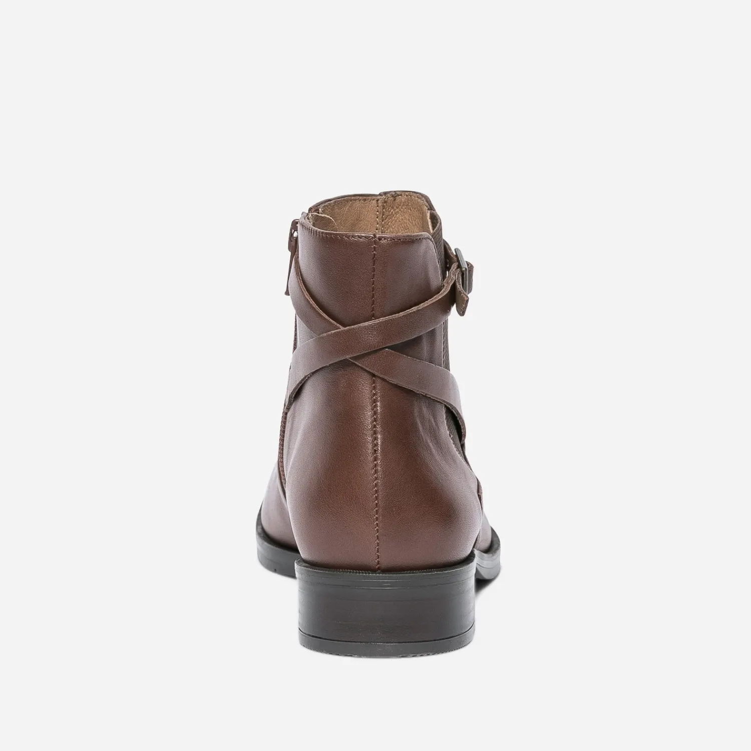 Eram Flex Boots^Chelsea boots cognac en cuir avec bride MARRON