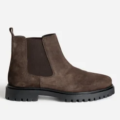 Eram Boots^Chelsea boots cuir velours semelle crantée MARRON