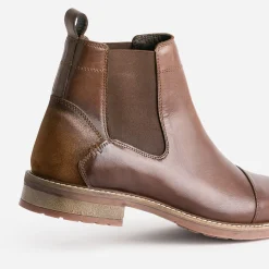 Eram Boots^Chelsea boots cuir MARRON