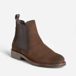 Eram Boots^Chelsea boots cuir velours MARRON