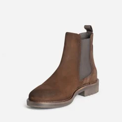 Eram Boots^Chelsea boots cuir velours MARRON