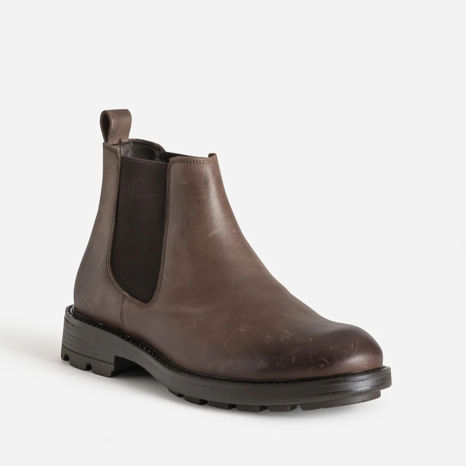 Eram Boots^Chelsea boots en cuir brossé MARRON