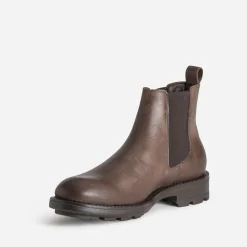 Eram Boots^Chelsea boots en cuir brossé MARRON