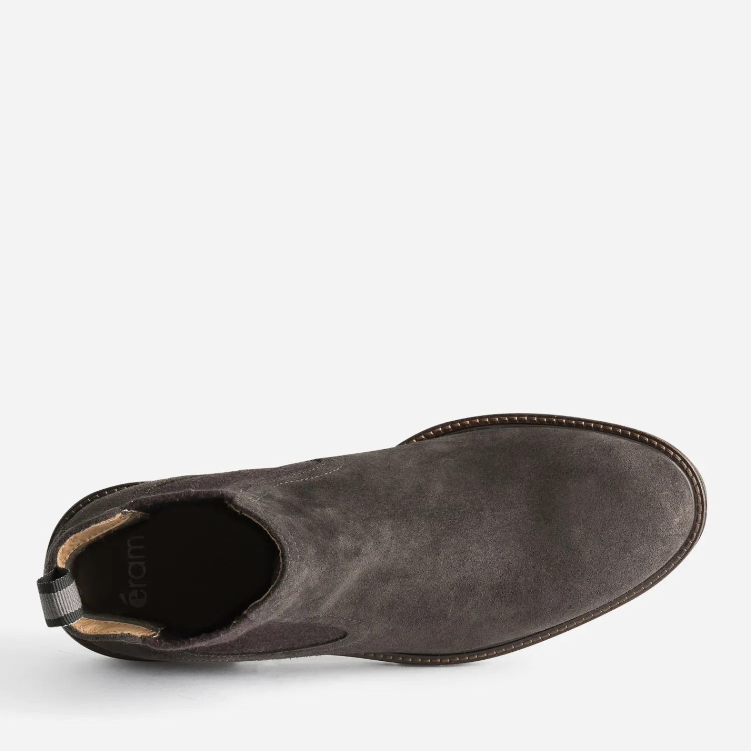 Eram Boots^Chelsea boots foncé en cuir velours MARRON
