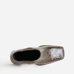 Eram Boots^Chelsea boots imprimé effet python MARRON
