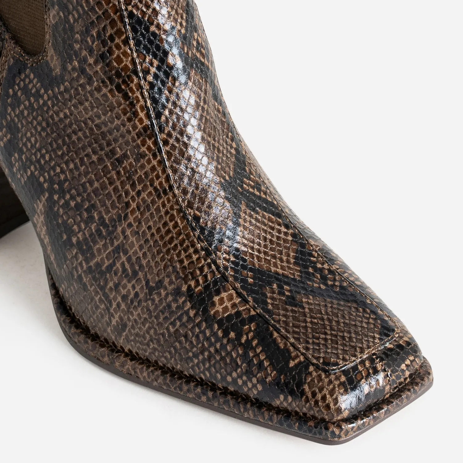 Eram Boots^Chelsea boots imprimé effet python MARRON