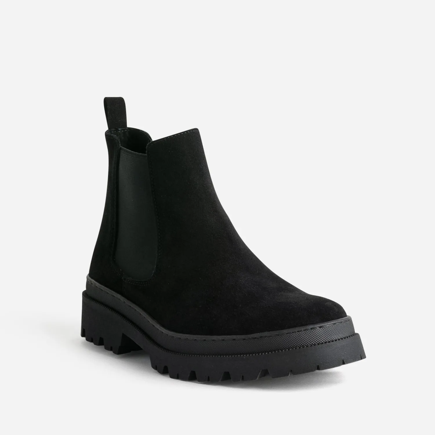 Eram Boots^Chelsea boots cuir velours NOIR