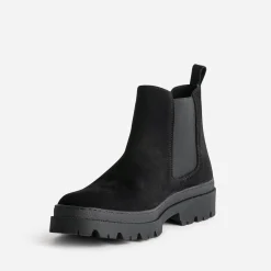 Eram Boots^Chelsea boots cuir velours NOIR