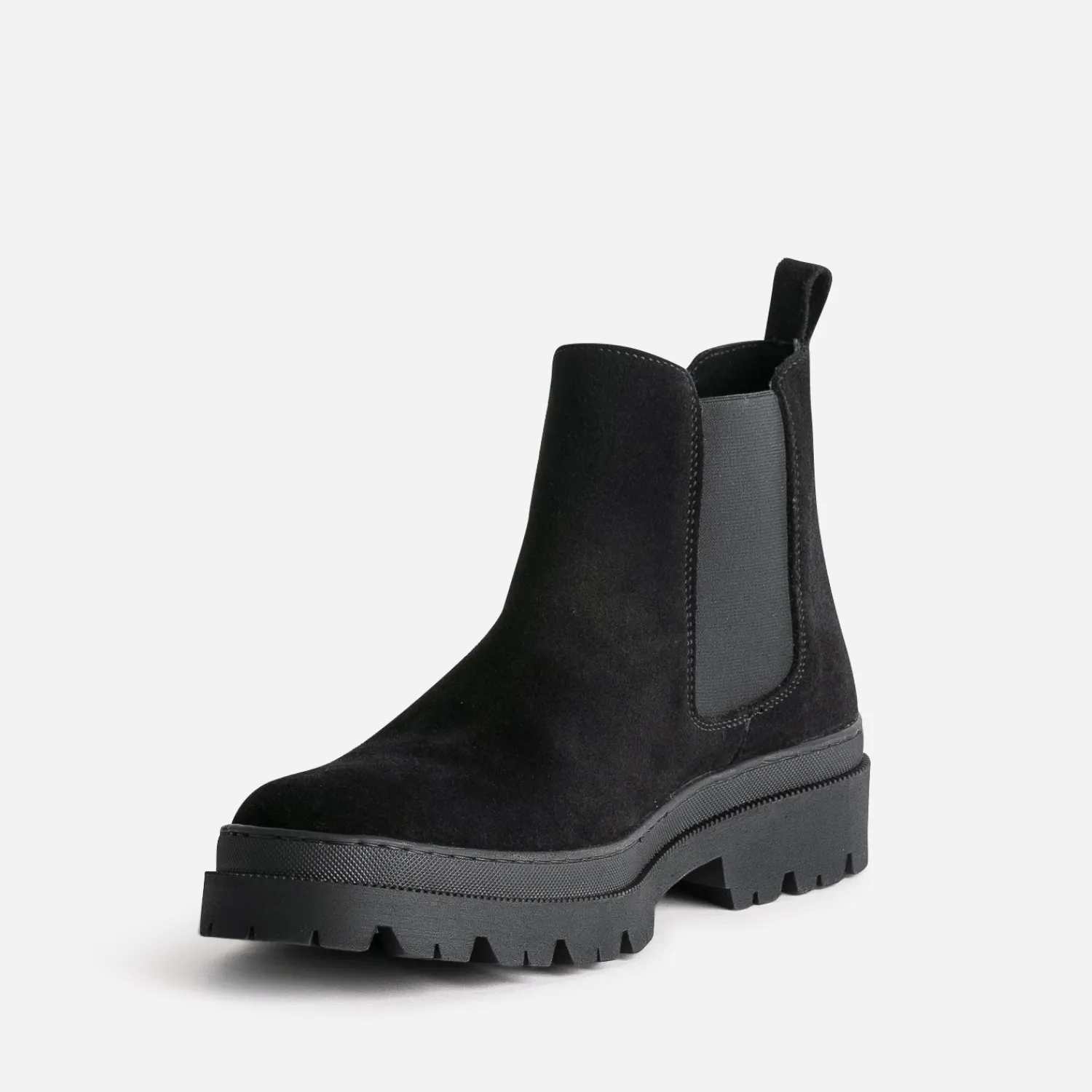 Eram Boots^Chelsea boots cuir velours NOIR