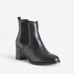 Eram Boots^Chelsea boots en cuir NOIR