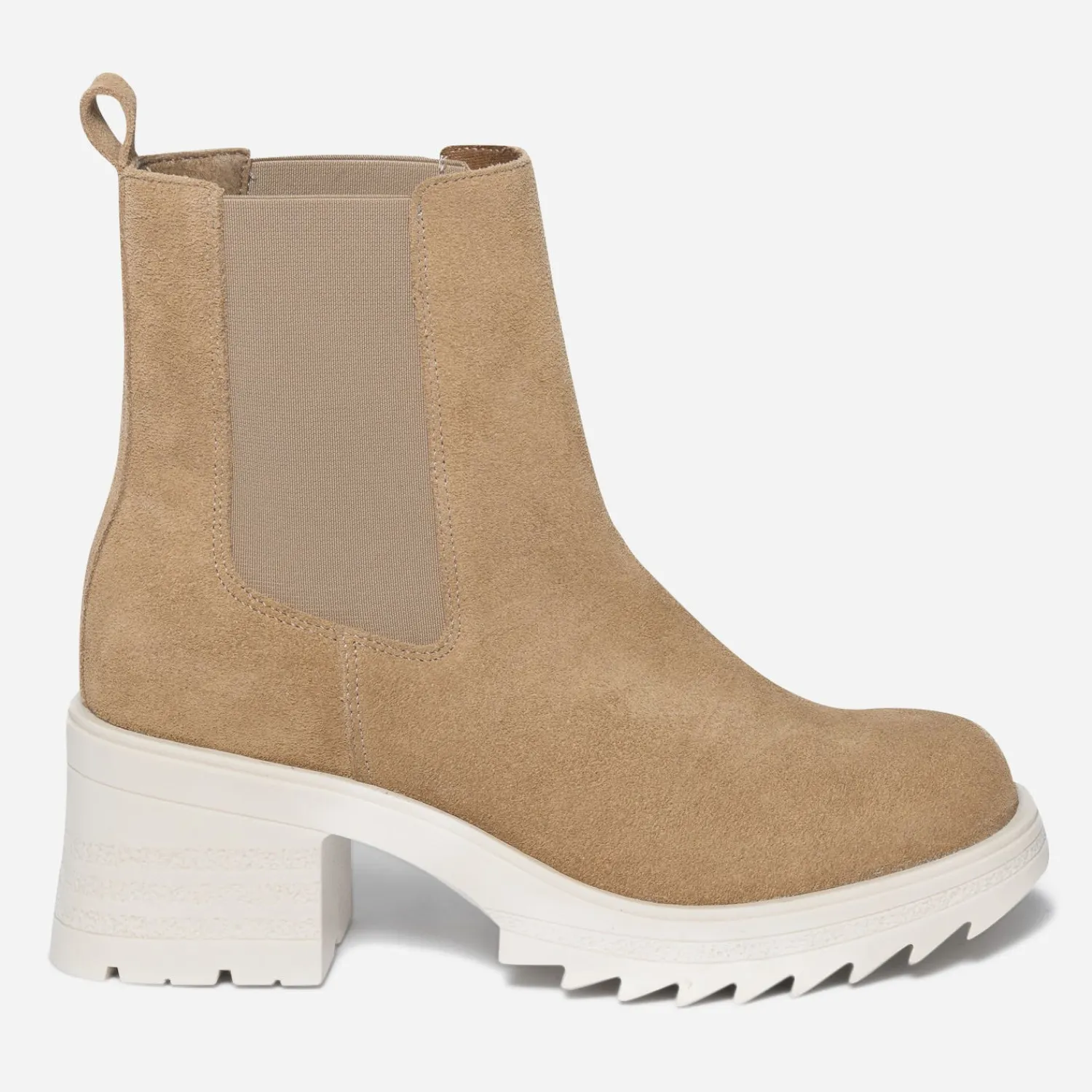 Texto Boots^Chelsea boots cuir velours BEIGE