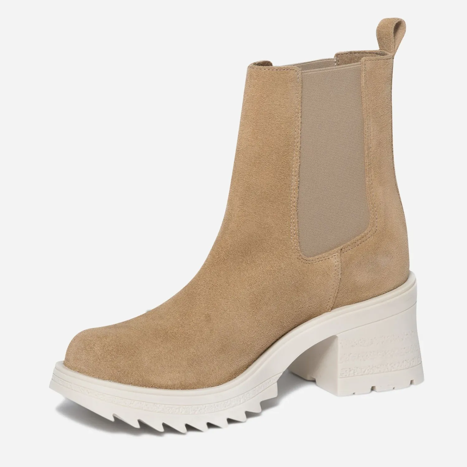 Texto Boots^Chelsea boots cuir velours BEIGE