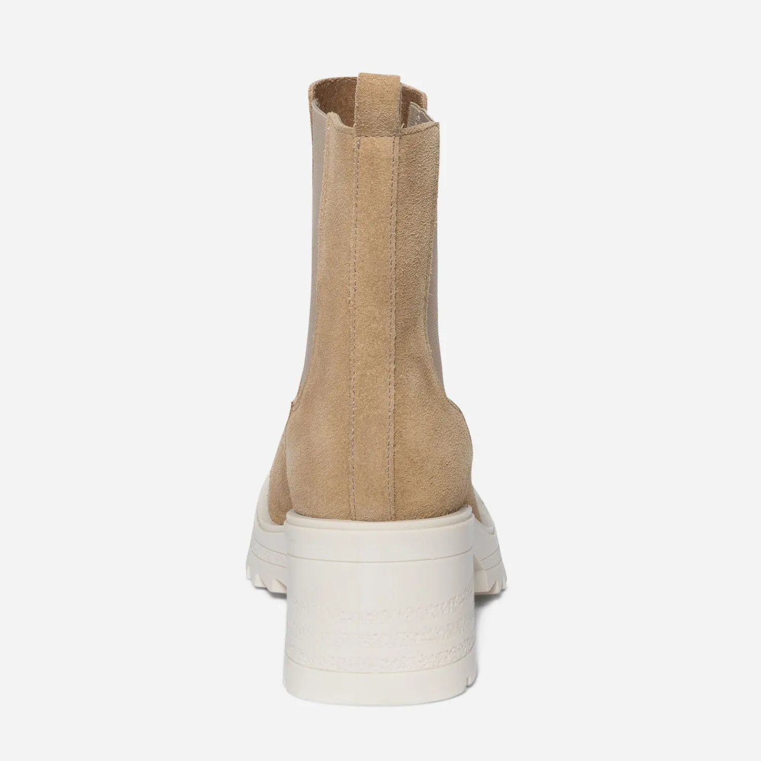 Texto Boots^Chelsea boots cuir velours BEIGE