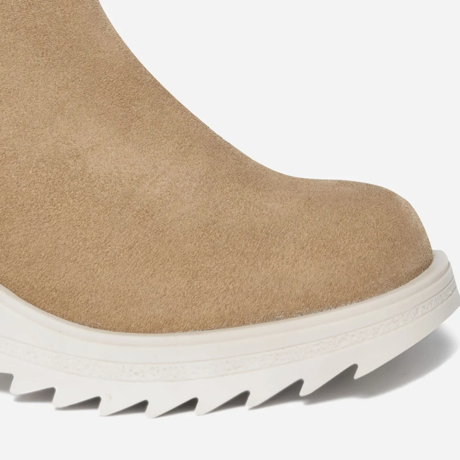Texto Boots^Chelsea boots cuir velours BEIGE