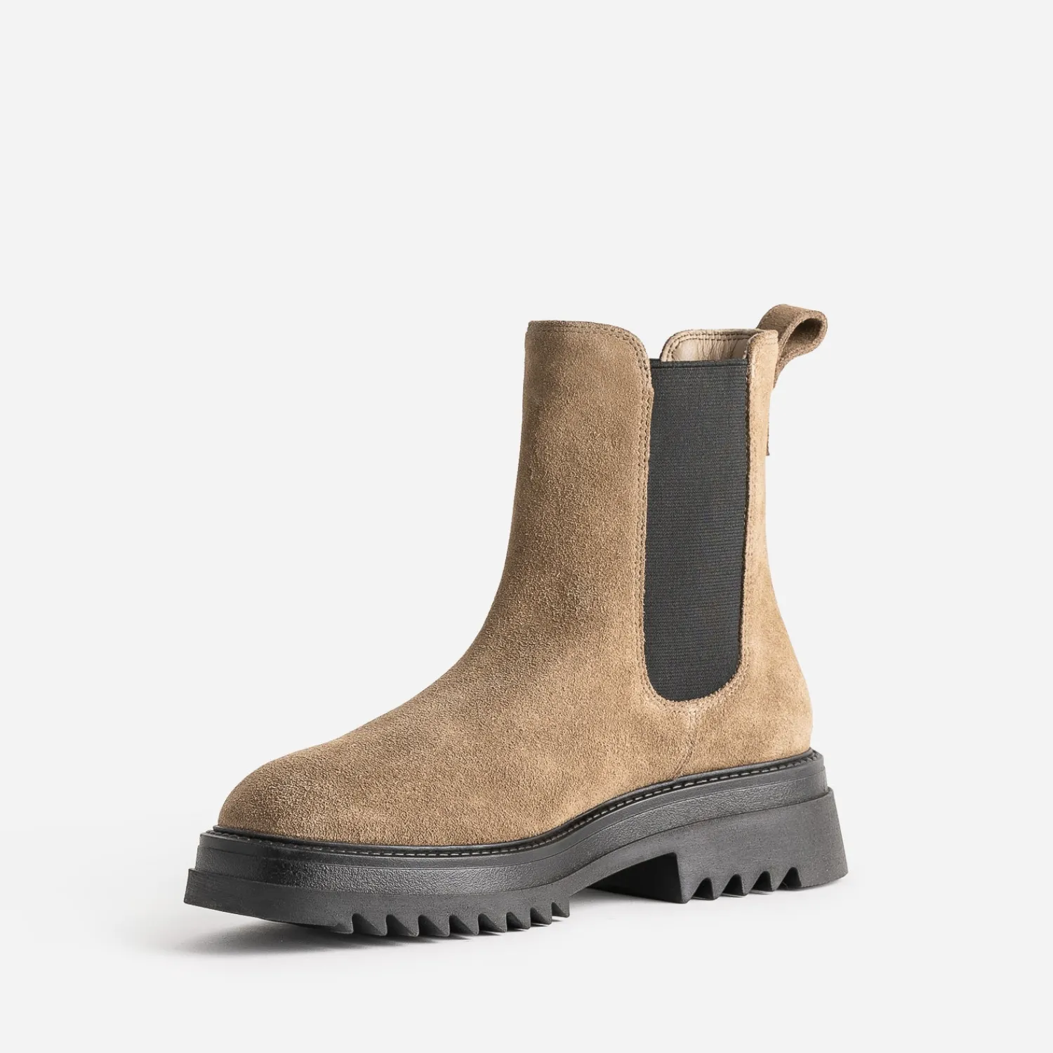 Texto Boots^Chelsea boots beige foncé en cuir velours MARRON