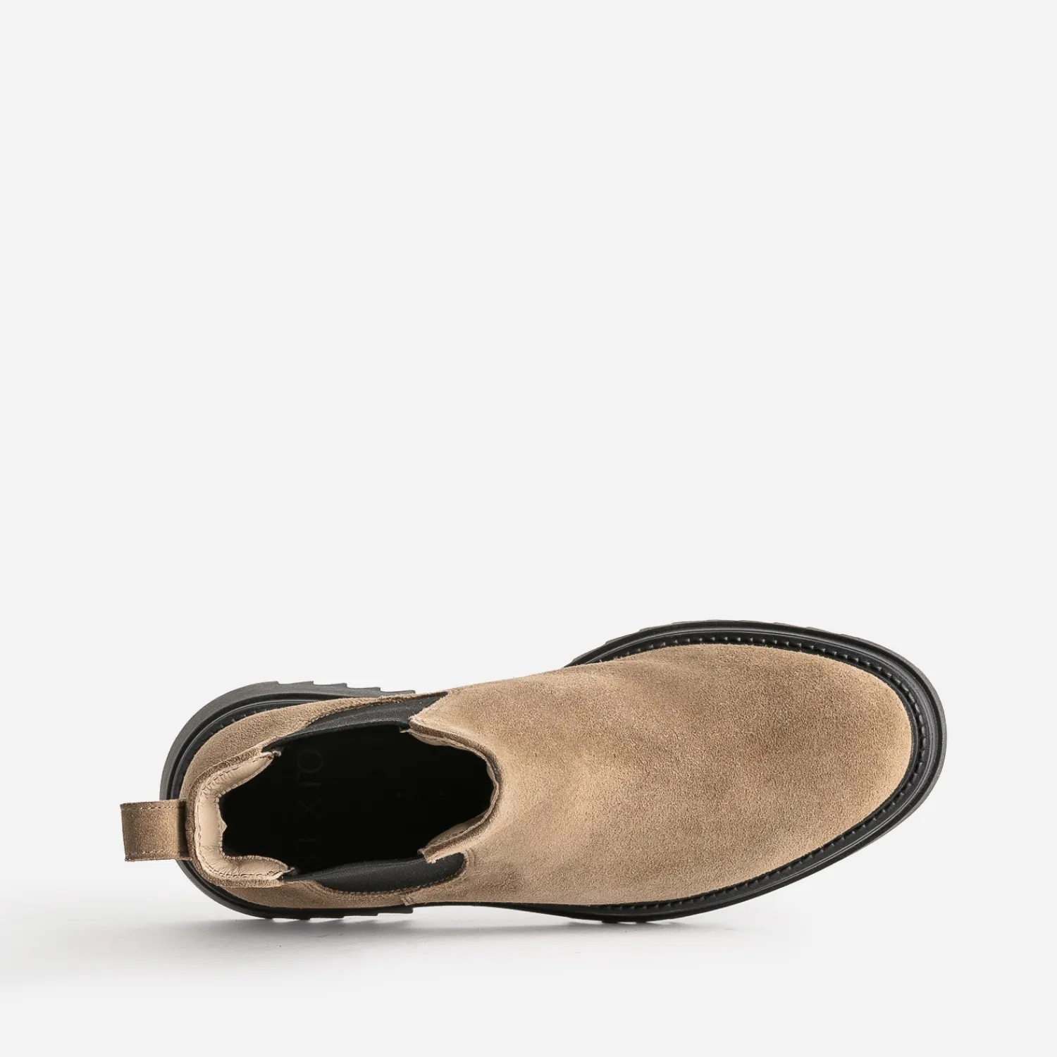 Texto Boots^Chelsea boots beige foncé en cuir velours MARRON