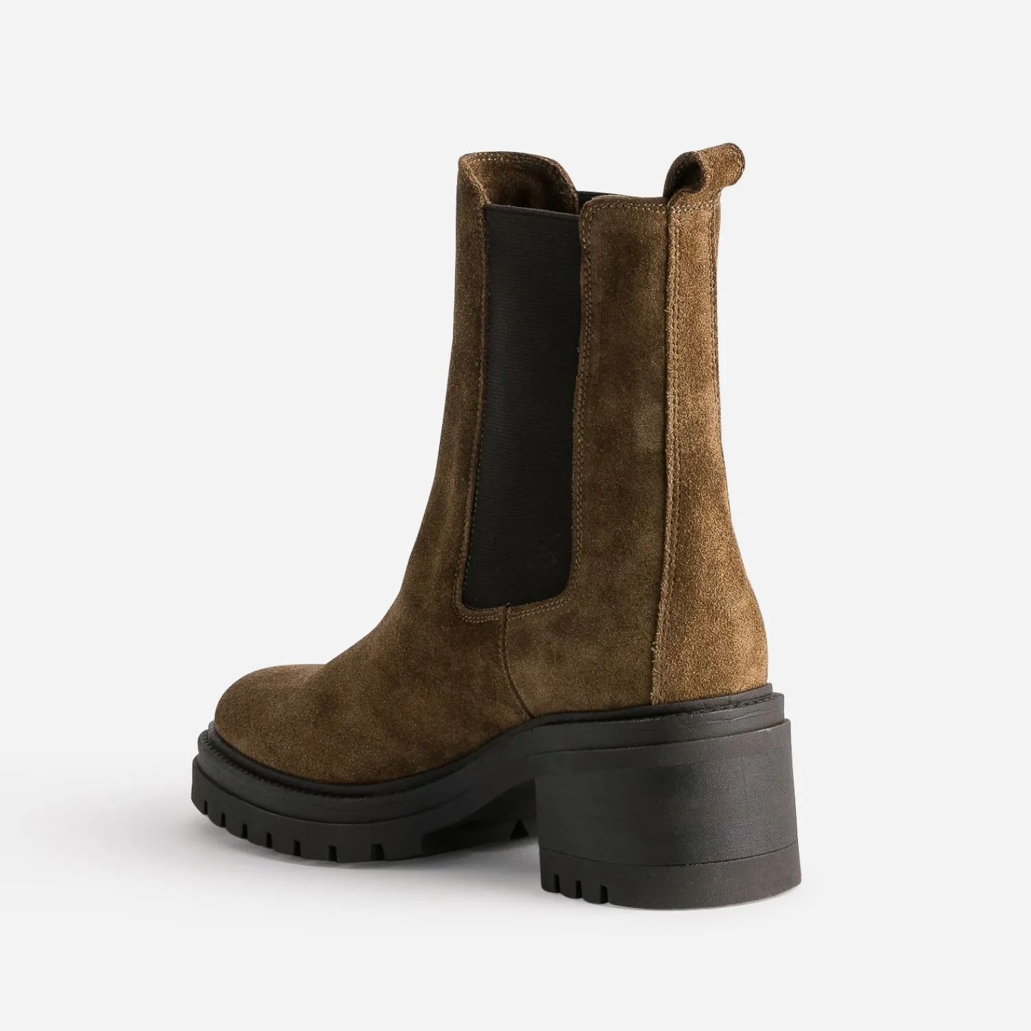 Texto Boots^Chelsea boots marron cuir velours CAMEL
