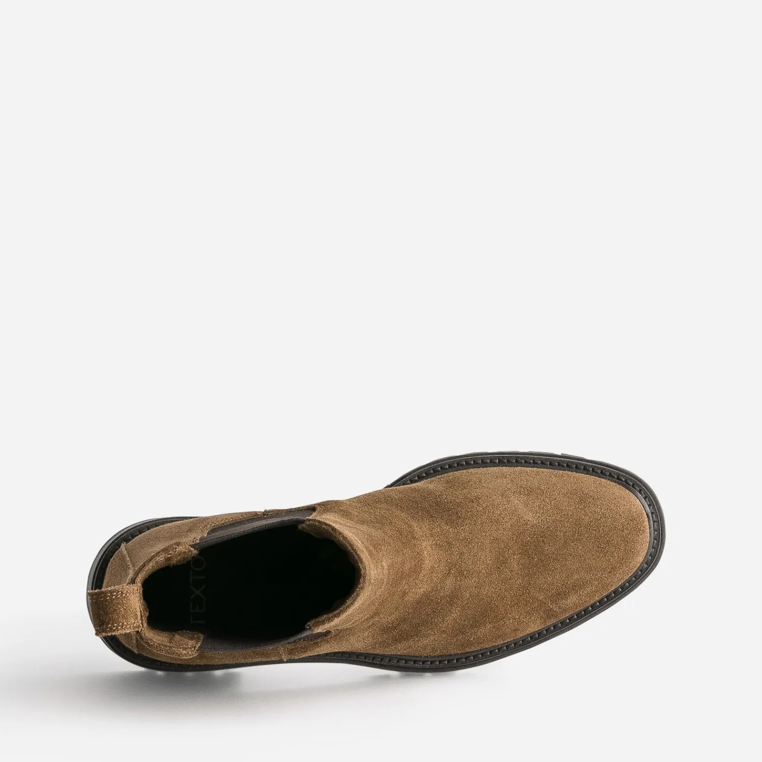 Texto Boots^Chelsea boots marron cuir velours CAMEL