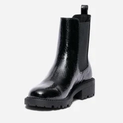 Texto Boots^Chelsea boots verni embossé effet python NOIR