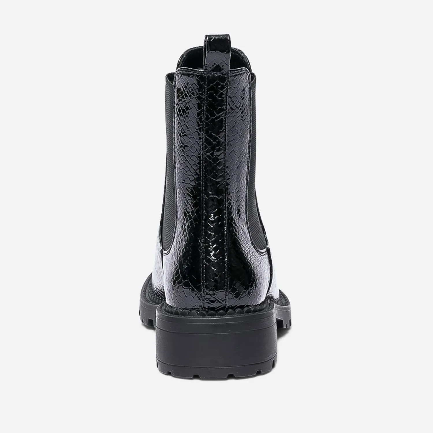 Texto Boots^Chelsea boots verni embossé effet python NOIR